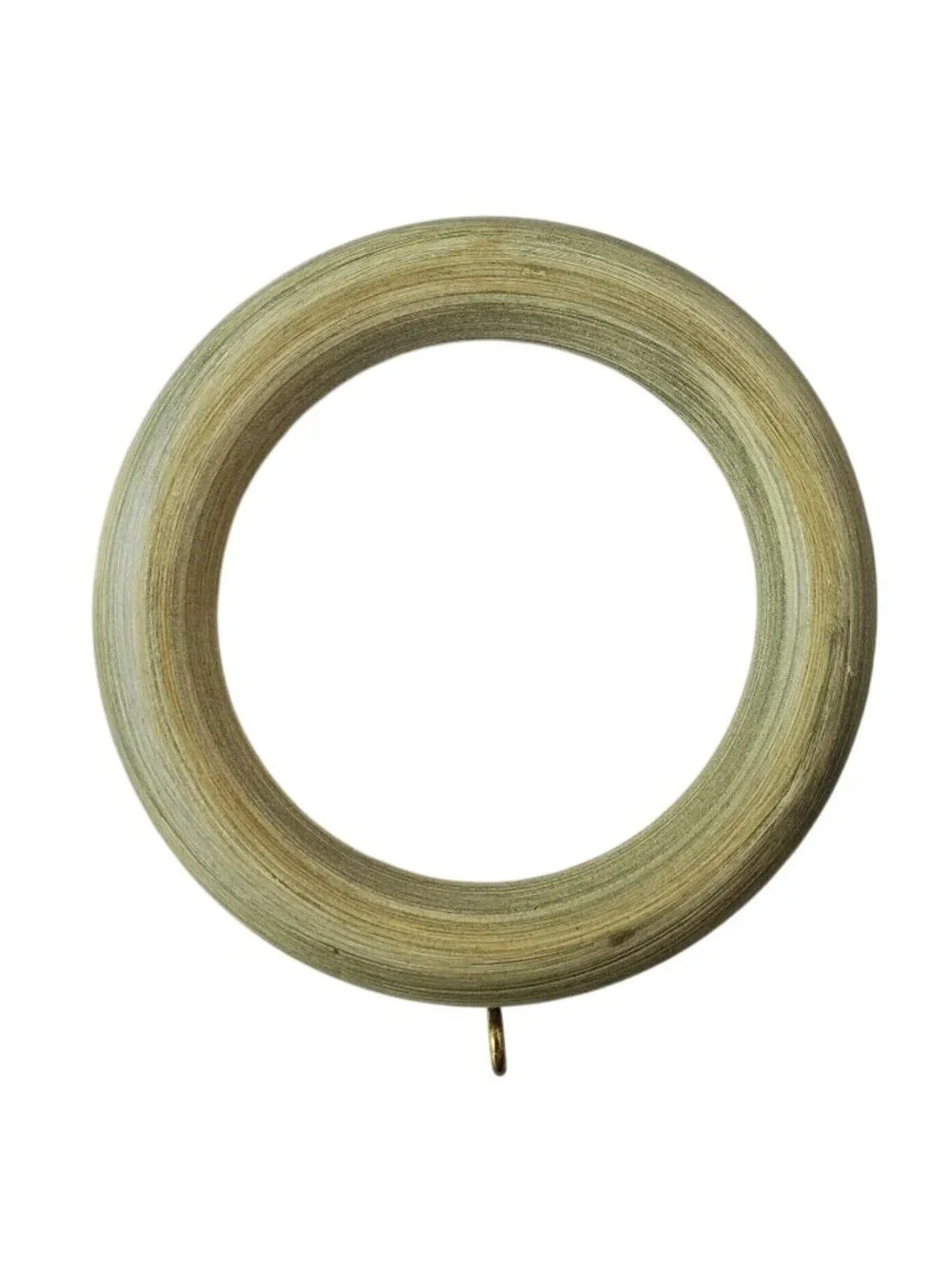 Distressed Gray Wood Drapery Rings Set of 4 Curtain Rod Hardware
